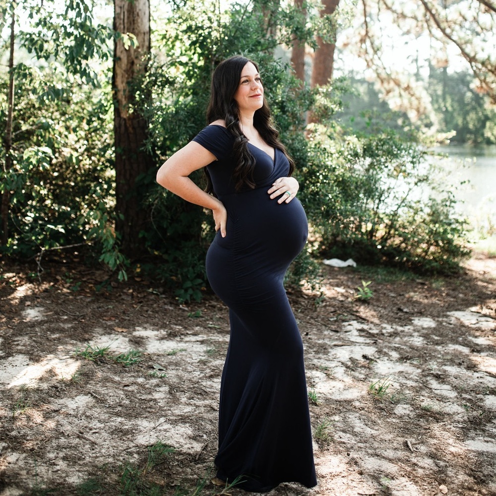 Pink blush maternity dress